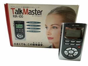24H04-114N；動作品 美品　TalkMaster RIR-100 サン電子 語学学習用ラジオ ICレコーダー ボイスレコーダー