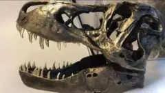 ティラノサウルス 竜頭 龍頭 珍品 青銅製 49cm