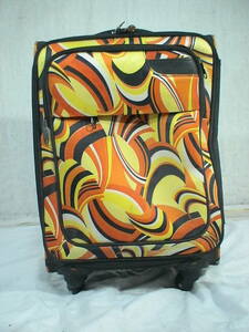 1672　オレンジ系 　スーツケース　キャリケース　旅行用　ビジネストラベルバック