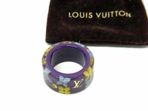 1円 ■美品■ LOUIS VUITTON ルイヴィトン M66098 バーグファランドール リング 指輪 アクセサリー サイズ M (約13号) パープル系 FA5211