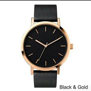 新品　腕時計　シンプルイズベスト　ビジネス　BLACK&GOLD 105