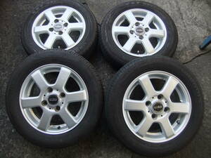 ライフで使用 B/S GIRO アルミホイル 1台分 シルバ－ 13X450B 4H 100PCD OFF+45 2022年製 155/65R13 7～8山