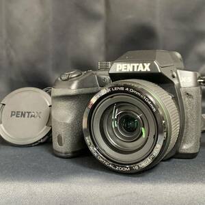 【美品】PENTAX ペンタックス X-5 電池式 デジタルカメラ デジカメ 純正ストラップ / カバー付き 動作確認済み