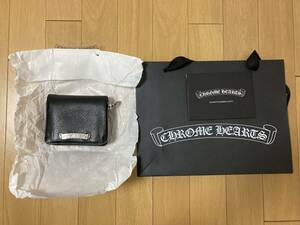 国内正規店購入 レシートあり 新品未使用 CHROME HEARTS スクエアジップビル ウォレット SQ ZIP BILL クロムハーツ レザー 革財布 二つ折り