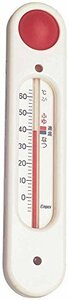 エンペックス気象計 温度計 元気っ子 浮型湯温計 アナログ 日本製 ホワイト TG-5101 17.6x3.6x2.3cm