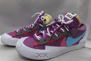 NIKE x sacai x KAWS ナイキxサカイxカウズ BLAZER LOW ブレーザーロー DM7901-500 替え紐 箱付き サイズ27cm スニーカー