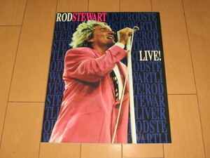 ROD STEWART ロッド・スチュワート LIVE ! IN CONCERT 米 パンフ パンフレット 1989 OUT OF ORDER アウト・オブ・オーダー ツアー
