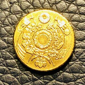 日本古銭 旧一円金貨 1圓 明治十三年 明治13年 後期 跳明 古銭 小型金貨 