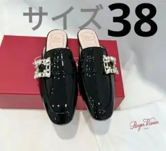 Roger Vivier ロジェヴィヴィエ ストラスバックル ミュ一ル 38