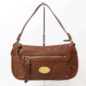 【1円スタート】BALLY バリー レザーバッグ ショルダーバッグ ハンドバッグ ブラウン レディース 無地 レザー 本革 ファスナー開閉 鞄