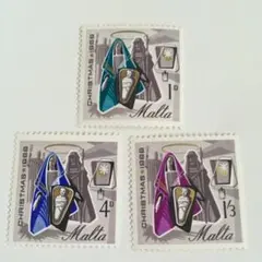 マルタ  クリスマスの切手3種完 未使用 1966