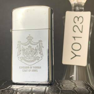 ZIPPO SLIM KINGDOM OF HAWAII HighPolish Chrome デッドストック　貴重レア　オイルライター　ジッポー 1989年製　Y0123