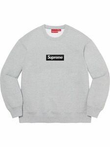 海外正規 M 2022FW Supreme Box Logo Crewneck Heather Grey 新品未使用 シュプリーム ボックス ロゴ クルーネック ヘザー グレー 灰 4