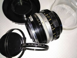 日本光学印 メタルレンズ蓋 詳細不明 [バルサム切れ有り] ニコン ニッコールS.C 非Aiレンズ Auto 50mmF1.4 プラケース フィルター付