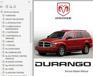  ダッヂ デュランゴ DURANGO 整備書 修理書 リペアマニュアル