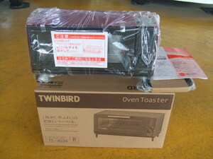 オーブントースター　ツインバード　TS-4034　レッド色　８６０W　新品