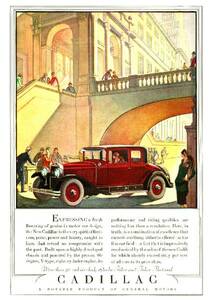 ◆1928年の自動車広告　キャデラック3　Cadillac