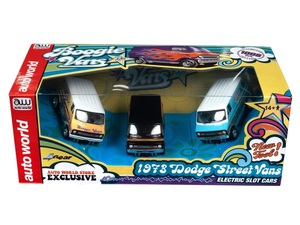 AUTO WORLD 4GEAR ☆Auto World限定1008セット☆1973 DODGE VAN (3 CAR SET)☆HOスロットカー/AFX/TYCO