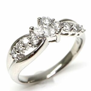 ◆Pt900 天然ダイヤモンドリング◆A 約5.5g 12号 0.50ct diamond ring 指輪 EB9/EC0