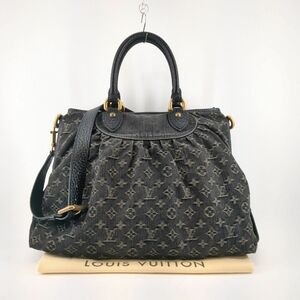 ルイヴィトン 2WAY ショルダーバッグ M95351 ネオカビィMM モノグラム・デニム ブラック LOUIS VUITTON 程度B ◆3107/SBS通り店