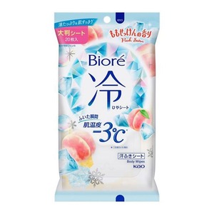 花王　ビオレ　冷シート　ももせっけんの香り　20枚　10袋セット 送料無料