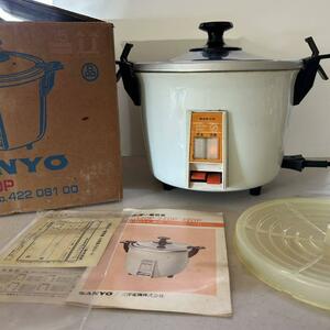 1円スタート 通電・ランプ確認済み 三洋 SANYO EC-120P 電気炊飯器 昭和レトロ 炊飯 ジャー EC 120P