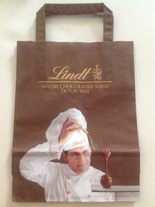 【ショッパー】 Lindtの紙袋 Maitre Chocolatier Suisse Depuis中古