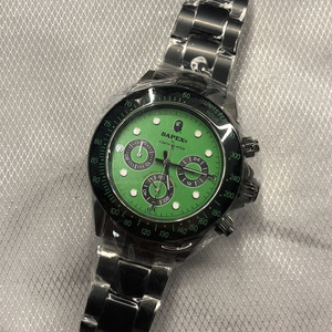 【新品同様】A BATHING APE Bapex/ア・ベイシング・エイプ T003シリーズ デイトナタイプ 42mm クォーツ 腕時計