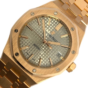 オーデマ・ピゲ AUDEMARS PIGUET ロイヤルオーク 15450OR.OO1.1256OR.01 シルバー K18PG 腕時計 メンズ 中古