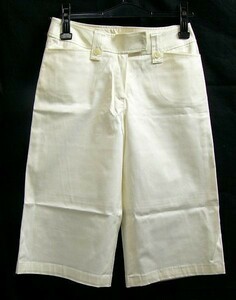 mys-1577 SOPHIA■レディース白のガウチョ 綿パンツ W64