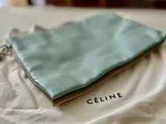 美品 セリーヌ CELINE トリオ チェーン ラージ クラッチ バッグ