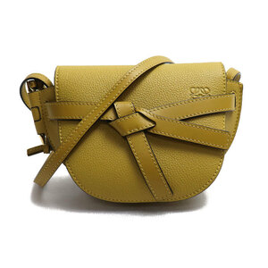 LOEWE ロエベ ゲートバッグ ミニ ショルダーバッグ Ochre(イエロー) レディース 中古 美品