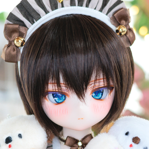 《りく》DDH-01 セミホワイト肌 カスタムヘッド ＆ おまけアイ2種（ウィッグご希望制）　ドルフィードリーム MDD ボークス SW肌