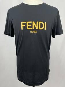 ◆美品◆FENDI フェンディ ロゴTシャツ XL ブラック トップス モンスター 半袖 正規品 51