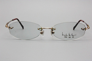 【未使用・新品】HOYA hicole hiller eyewear ヒコル ヒラー ツーポイント NML015 53□17 135 WPBS MADE IN JAPAN HH-04