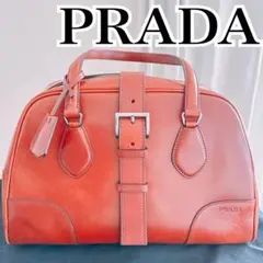 【レア】PRADA レザー　ボストンバッグ　ハンドバック　旅行用