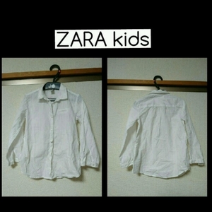 ZARA kids/ベルト付き白シャツ