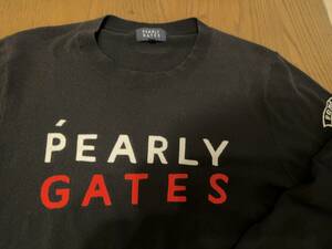 パーリーゲイツ　ネイビー　5　L相当　春ニット　薄手　直営店購入正規品　pearly gates