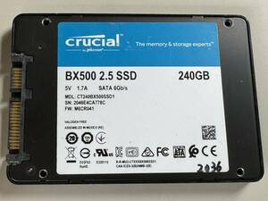 CRUCIAL SSD 240GB【動作確認済み】2036