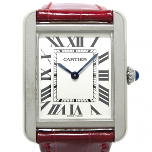 Cartier(カルティエ) 腕時計 タンクソロSM WSTA0030 レディース SS×革ベルト シルバー