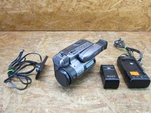 ◎録画再生確認済み SONY CCD-TR1000 ハンディカム Hi8ビデオカメラ 8mmビデオ バッテリー(NP-77H)・充電アダプター付き◎Z1296