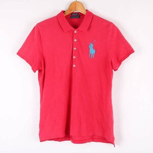 ラルフローレン ポロシャツ 半袖 無地 ビッグポニー トップス コットン100% 大きいサイズ レディース XLサイズ ピンク RALPH LAUREN