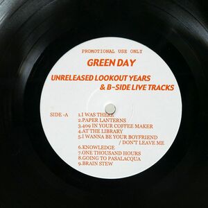 GREEN DAY/UNRELEASED LOOKOUT YEARS & B-SIDE LIVE TRACKS/NONE NONE LP