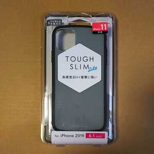 ◎ELECOM iPhone 11 用 TOUGH SLIM LITE ケース カバー 高硬度8H ポリカーボネート グレー PM-A19CTSLGY