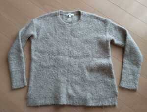UNIQLO ユニクロ セーター 薄手 Mサイズ アクリル 羊毛 ポリエステル アルパカ