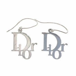 1円スタート Christian Dior クリスチャンディオール ロゴピアス ブランドロゴ シルバー 耳飾り 両耳 小物 アクセサリー レディース