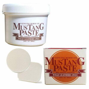 【全国送料無料＋パフ付】マスタング ペースト MUSTANG PASTE 天然100％ホースオイル .レザーケア シューケア ..人気Ｎｏ１革オイル