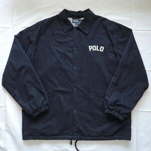 90s Polo Ralph Lauren ラルフローレン コーチジャケット ヴィンテージ ネイビー Lサイズ ポロ RRL ビンテージ