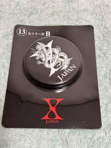 X JAPAN 1番くじ　缶ミラー賞　B 未開封品　YOSHIKI HEATH toshl SUGIZO パタ　龍　ドラゴン　DRAGON 鏡　手鏡　ハンドミラー　バッジ型