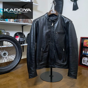 限定生産モデル☆KADOYA カドヤ 牛革 レザージャケット ブラック/3L ◇バイク シングルライダース アウター スポーツ レーシング 本革